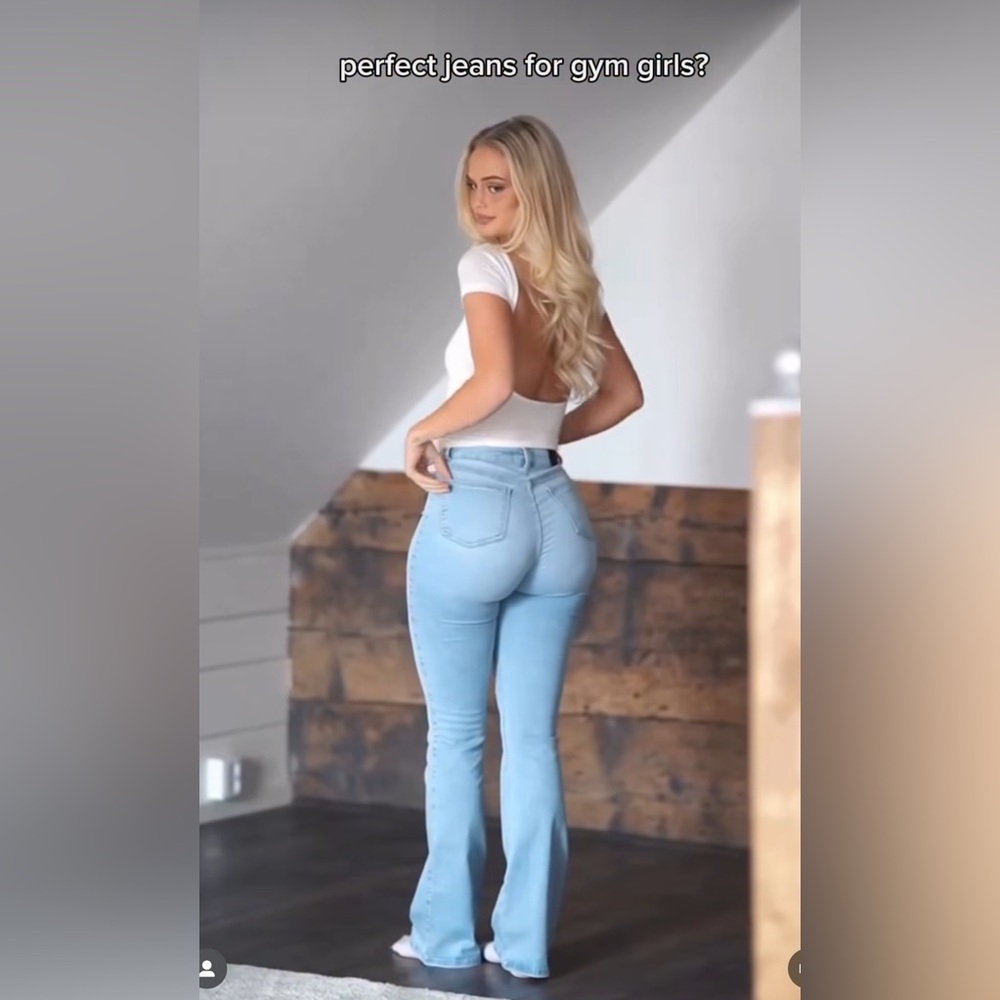 FITJEANS Light Blue High-Rise Flare Jeans